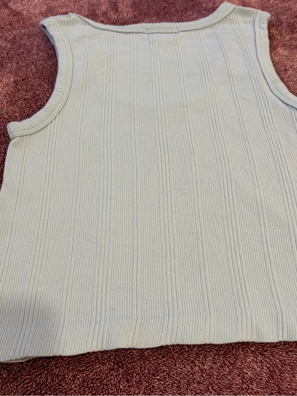 Justify Light Blue Ribbed Tank Top - Small - Picture 5 of 5